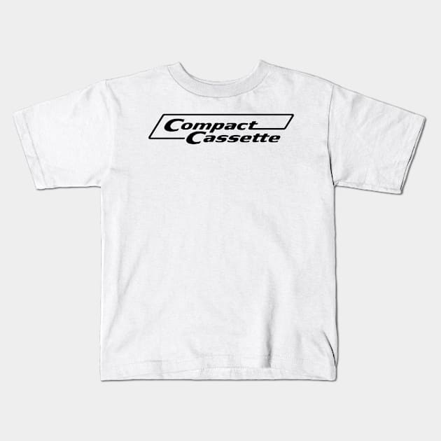 Compact Cassette Logo Kids T-Shirt by Sudburied